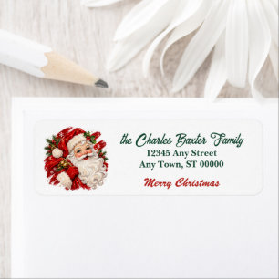 Classic Santa Claus Portrait Return Address