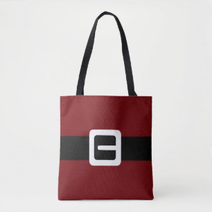 Classic Santa Claus Red Suit Jacket and Belt Tote Bag