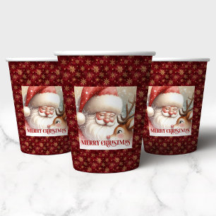 Classic Santa Claus Rudolph Cute Cartoon Cups
