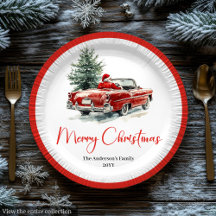 Classic Santa Claus Script Font Festive Dinner 