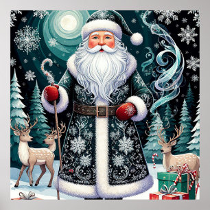 Classic Santa Claus Wall Decor For Christmas Room
