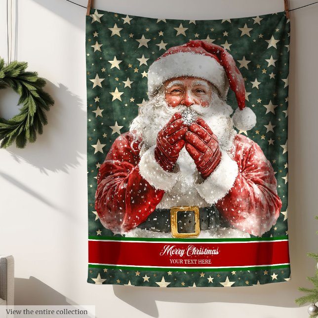 Classic Santa Claus Watercolor Holiday Blanket (Classic Santa Claus Watercolor Holiday Blanket)