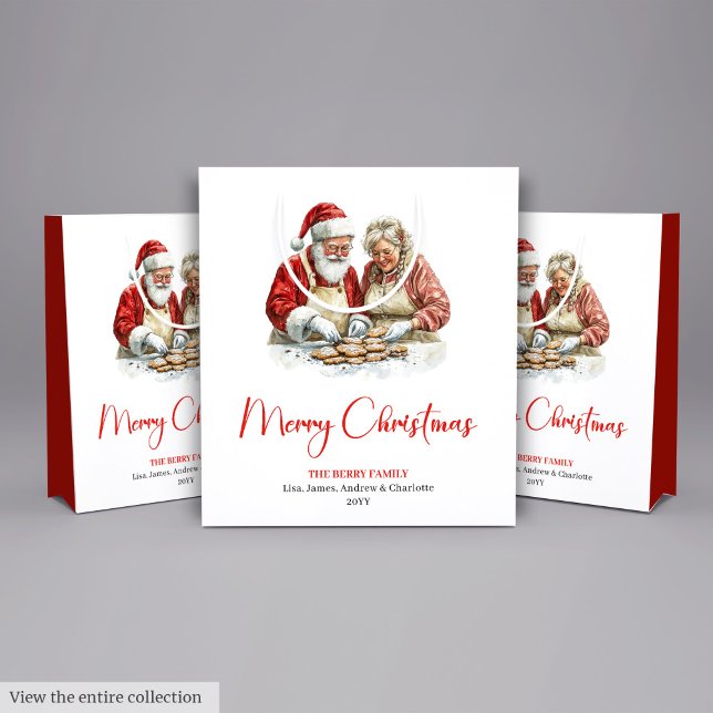 Classic Santa Claus Watercolor Modern Holiday Bag (Classic Santa Claus Watercolor Modern Holiday Bag)