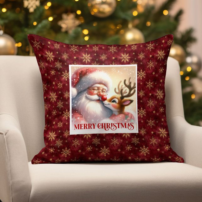 Classic Santa Rudolph Christmas Throw Pillow Desig (Classic Santa Rudolph Christmas Throw Pillow Design

)