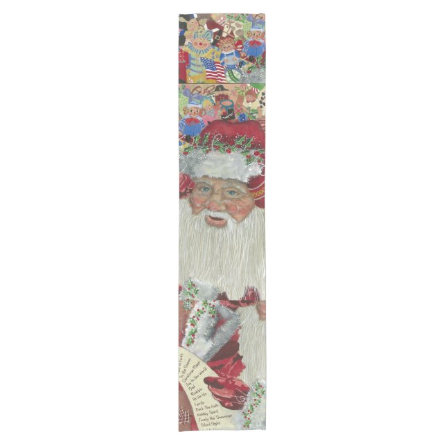 Classic Santa Table Runner Festive Christmas 2025 (Front)