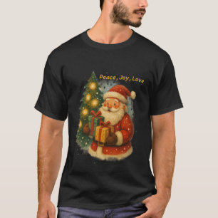 Classic Santa Under the Tree Christmas T-shirt