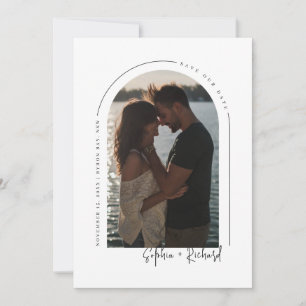 Classic Save the Date with Photo & QR Code Invitation