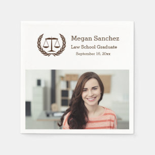 Classic Scales of Justice Law School Graduation Napkin
