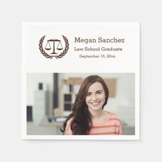 Classic Scales of Justice Law School Graduation Napkin