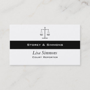 Classic Scales of Justice Legal Professional Business Card