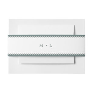 Classic Scalloped Edge Wedding Invitation Belly Band