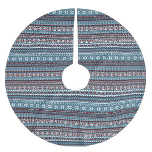 Classic Scandinavian Christmas Sweater Pattern Brushed Polyester Tree Skirt
