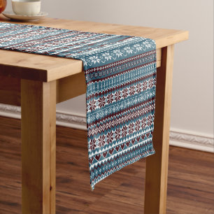 Classic Scandinavian Christmas Sweater Pattern Short Table Runner