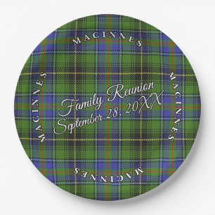 Classic Scots Clan MacInnes Tartan Event Paper Plate