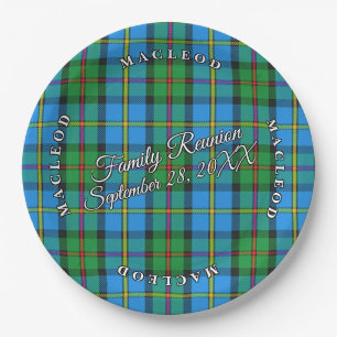 Classic Scots Clan MacLeod of Harris Tartan Event Paper Plate