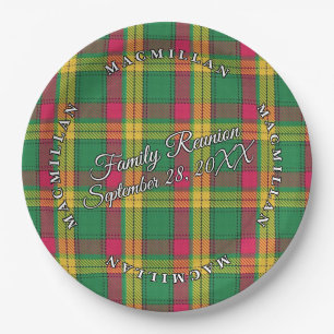 Classic Scots Clan MacMillan Tartan Event Paper Plate