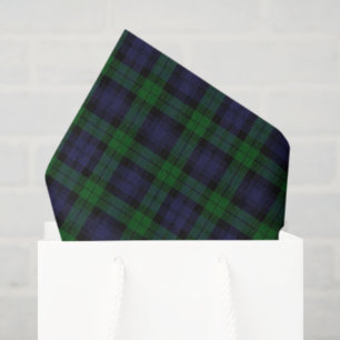 Classic Scottish Black Watch Tartan Plaid Tissue Paper