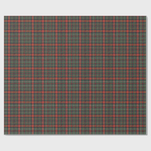 Classic Scottish Tartan Red & Green Plaid Pattern Wrapping Paper