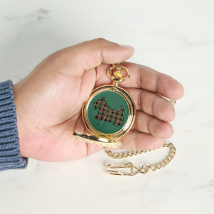 Classic Scottish Terrier Pocket Watch
