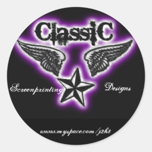 Classic screenprinting sticker
