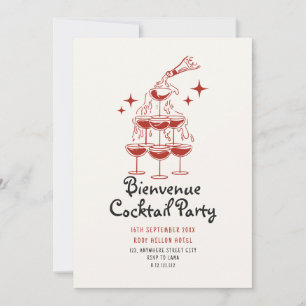 classic scribble doodle cocktail party invitation