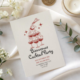 classic scribble doodle cocktail party invitation