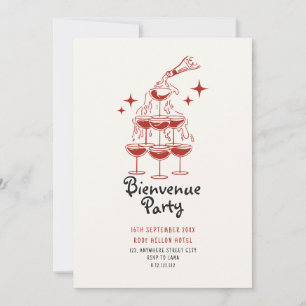 classic scribble doodle cocktail party invitation