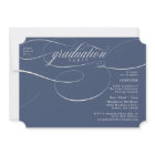 Classic Script Blue & Beige Graduation Party