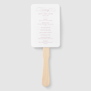 Classic Script Elegance Wedding Ceremony Hand Fan