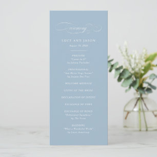 Classic Script Elegance Wedding Ceremony Programme