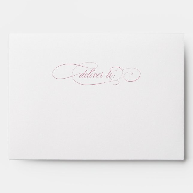 Classic Script Elegance Wedding Envelope (Front)