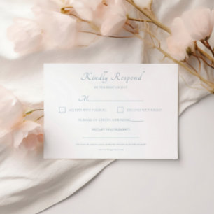 Classic Script Elegant Modern Wedding RSVP Card