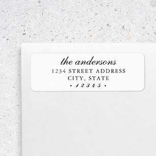 Classic Script Family Name Custom Return Address