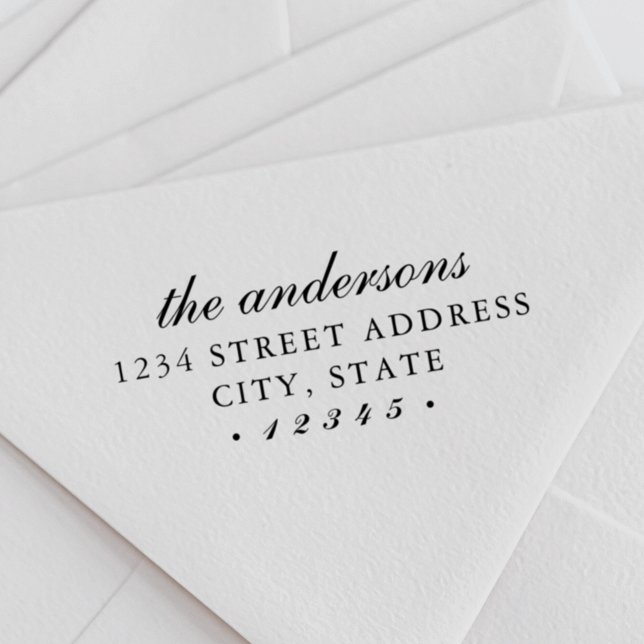 Classic Script Family Name Return Address Self-inking Stamp (Creator Uploaded)