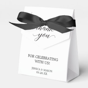 Classic Script Font Favour Box