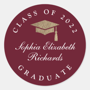 Classic Script Graduation Classic Round Sticker