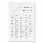 Classic Script Monogram Alphabetical Seating Chart