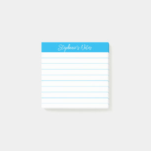 Classic Script Notes Sky Blue Lined