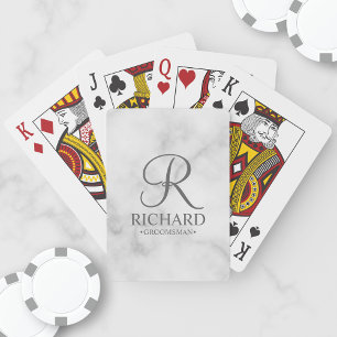 Classic Script Personalised Groomsmen Playing Card