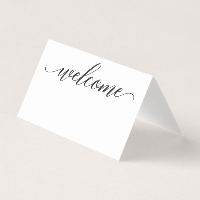 Classic Script Place Cards - Escort Cards (Front)