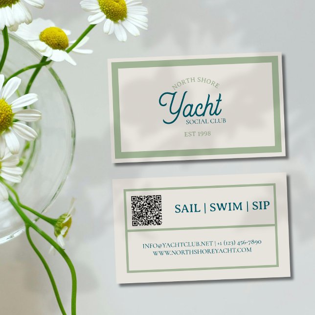 Classic Script QR Code and Website Business Card (Elegant and professional agent business card that makes a great first impression!)