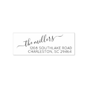 Classic Script Return Address Self Inking Stamp