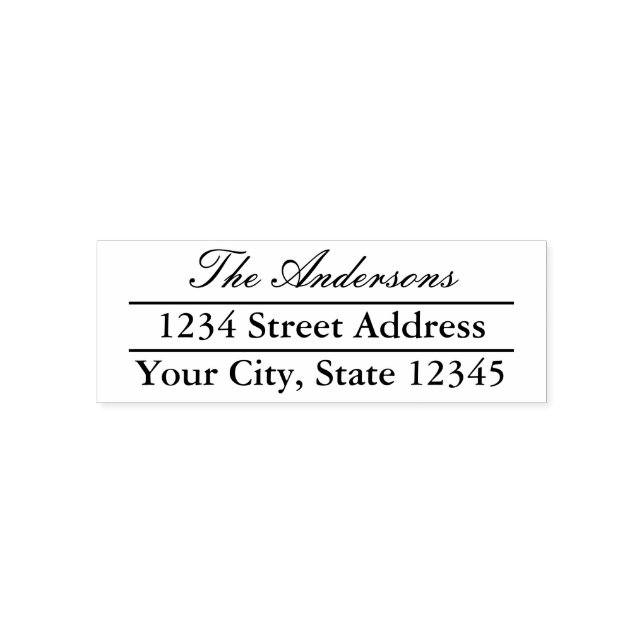 Classic Script Return Address Self-inking Stamp (Design)