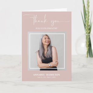 Classic Script Sympathy Thank You Photo Card