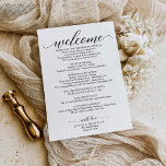 Classic Script Wedding Itinerary - Hotel Bag Programme<br><div class="desc">Welcome your guest with this lovely letter - great for hotel gift bags for for out of town guests!</div>