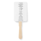 Classic Script Wedding Program Fan