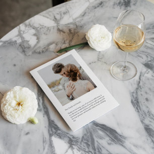 Classic Script Wedding Thank You Card with Custom