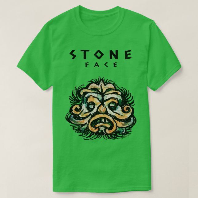 Classic Sculpture Face Stone Head T-Shirt (Design Front)