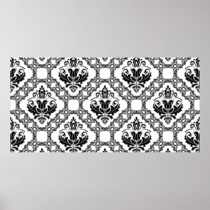 Classic seamless vintage pattern. Damask orient or Poster
