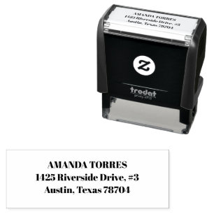 Classic Self-Inking Return Address Rubber Stamp